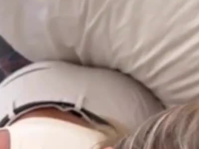blonde with her tits out suck on dick