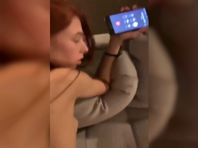 getting that BBC while on call with boyfriend