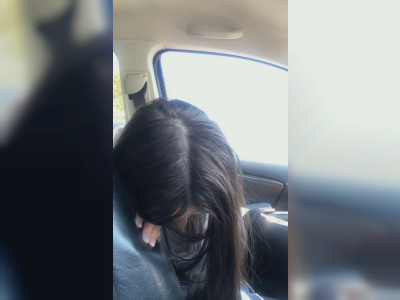 naughty teen fingers her ass before class