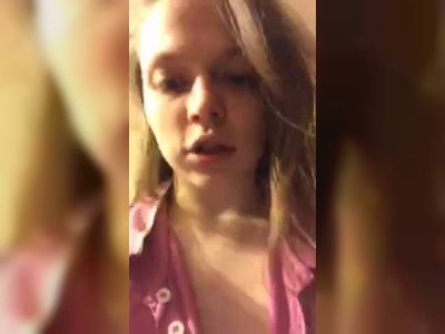 hot blonde in her underwear on periscope