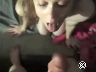 Cute girl sucks and licks balls and earns huge facial reward