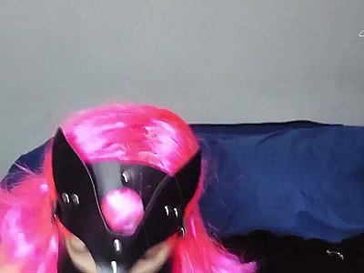 Indulge in My Big Natural Tits Masturbating Under My Pussy Mask